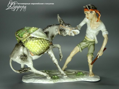 Купить фарфоровые статуэтки Alka Kunst, Упрямый ослик, Германия